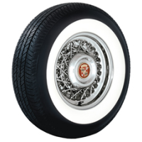 135R15 (135TR15) 72T TL DIAMOND BACK  1 3/4" WHITEWALL